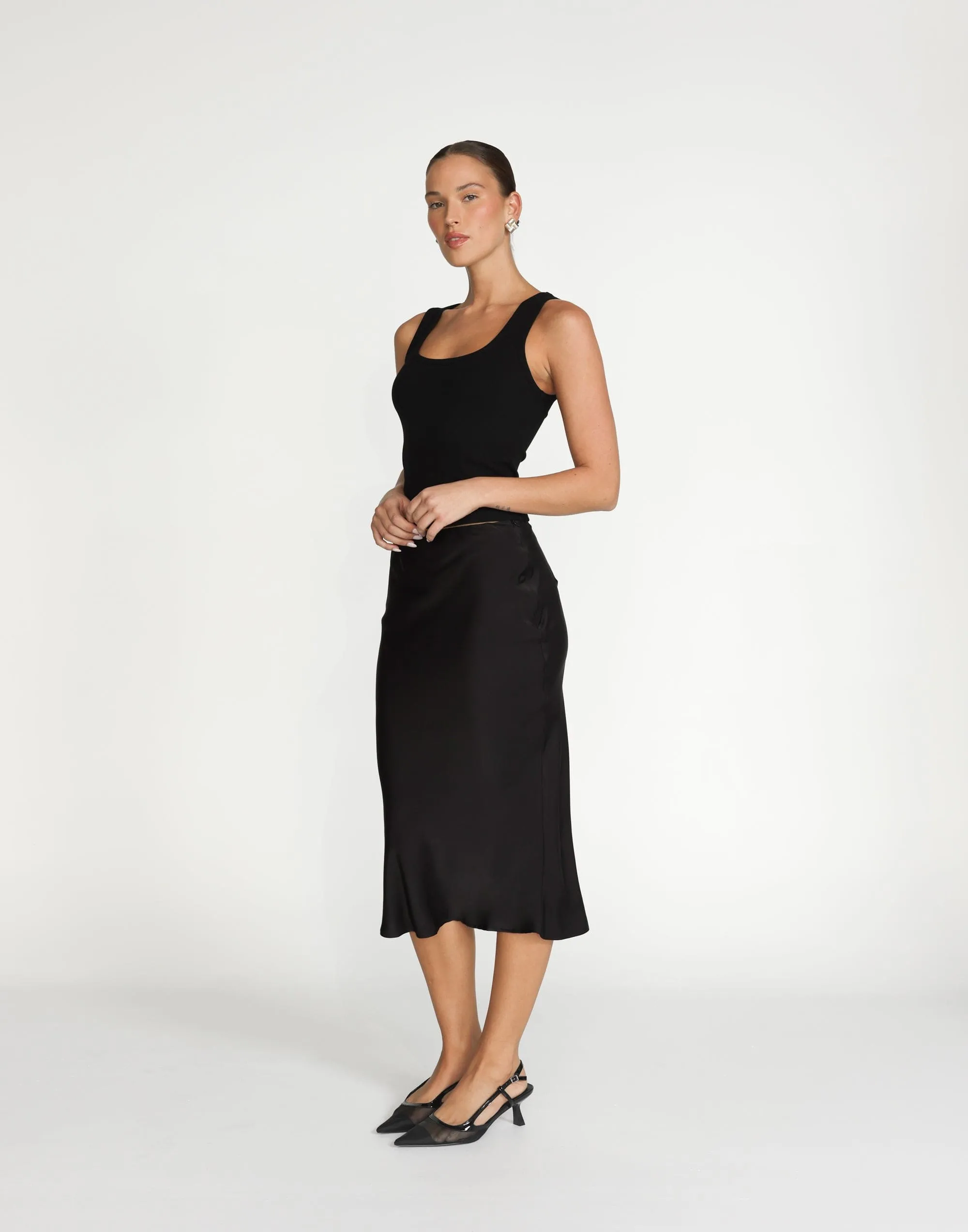 Samara Midi Skirt (Black)