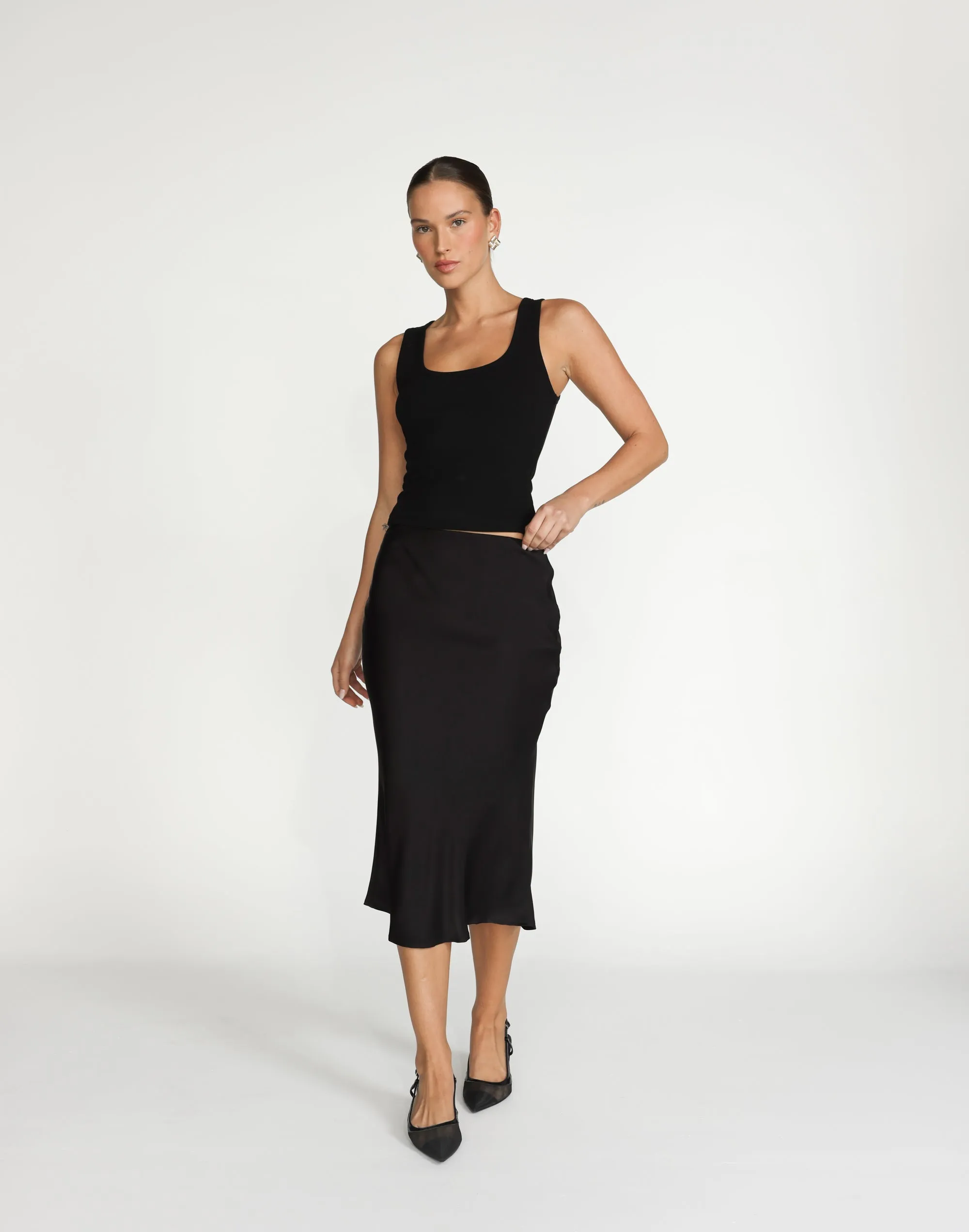 Samara Midi Skirt (Black)