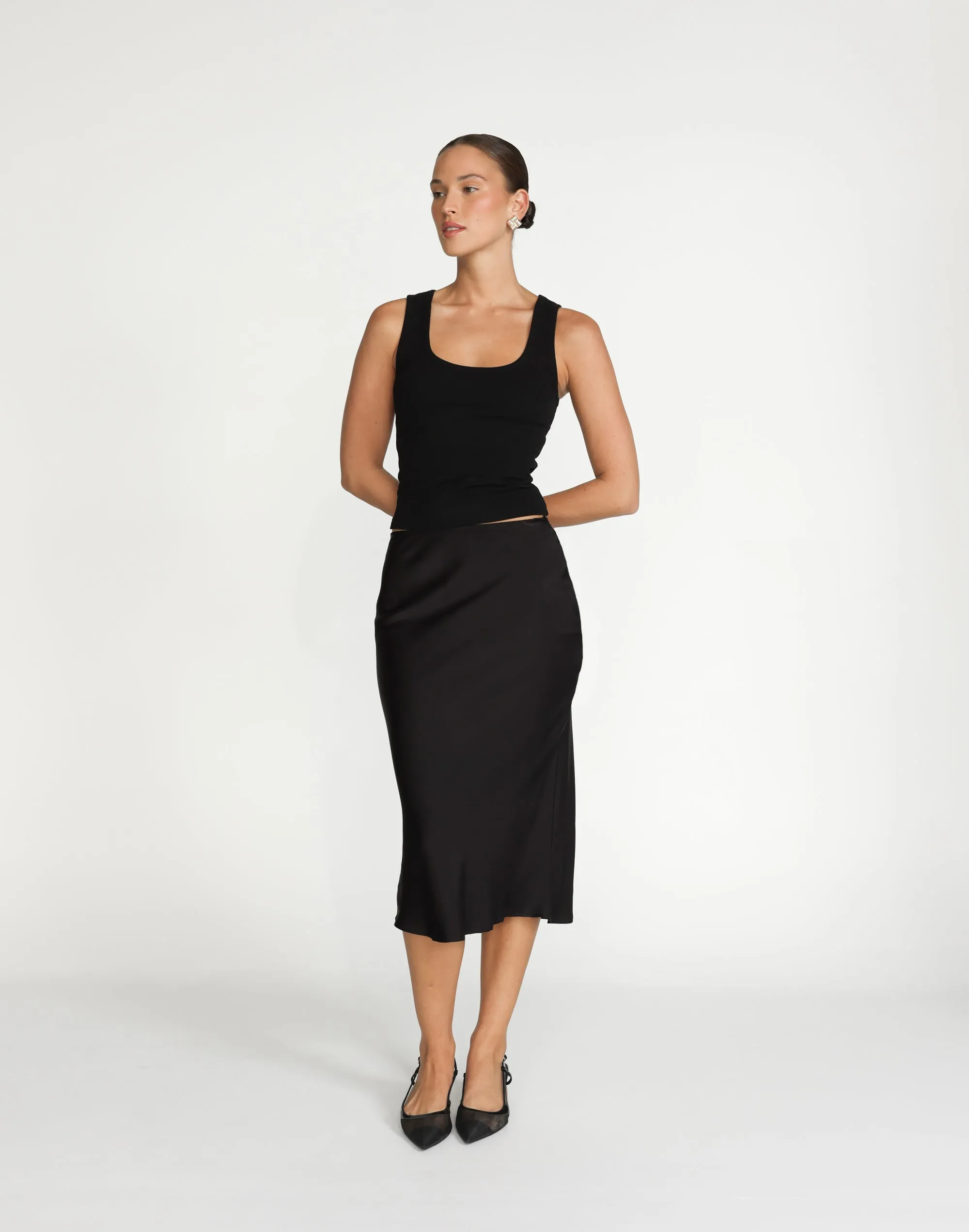 Samara Midi Skirt (Black)