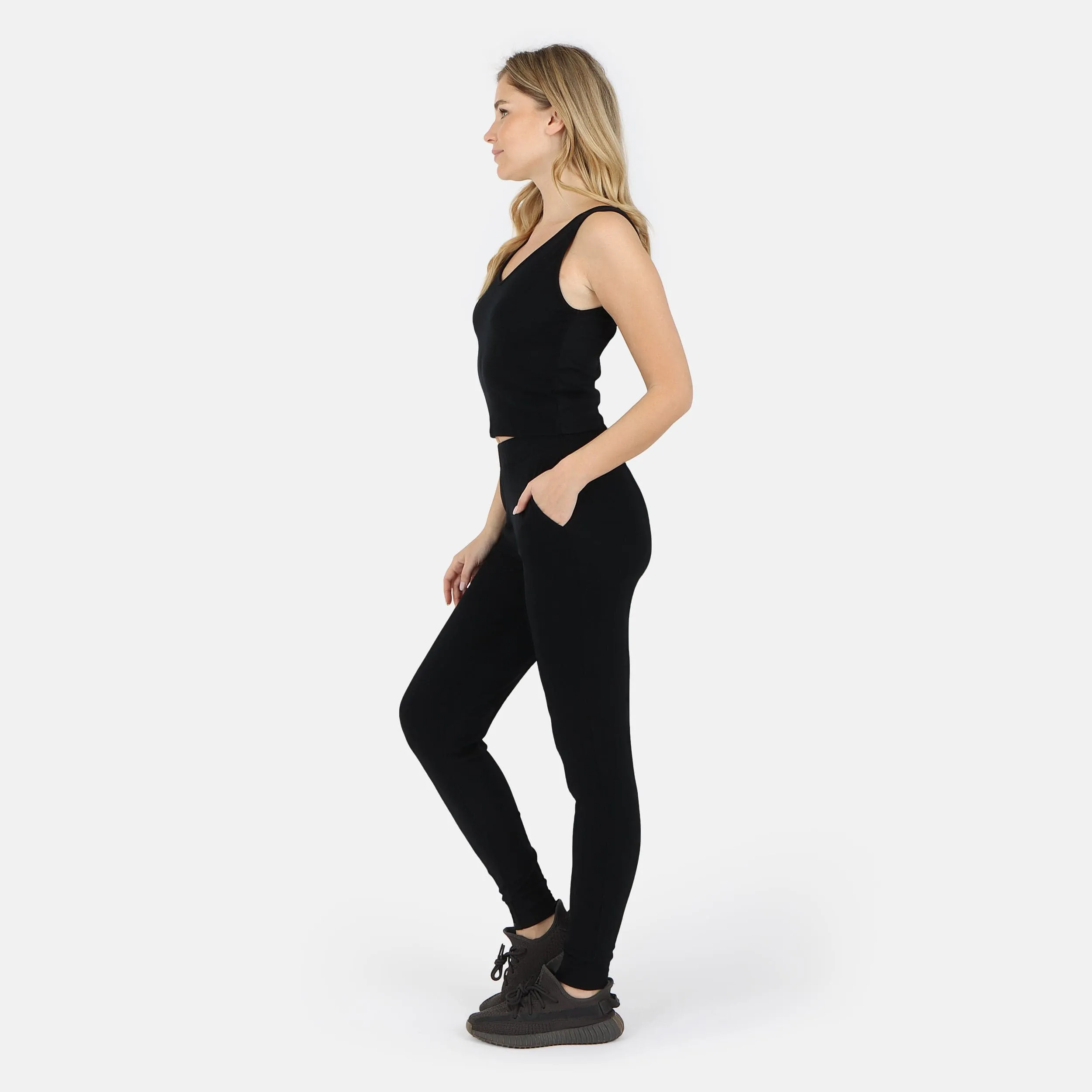 Self-Love Rib Jogger Pant - Black