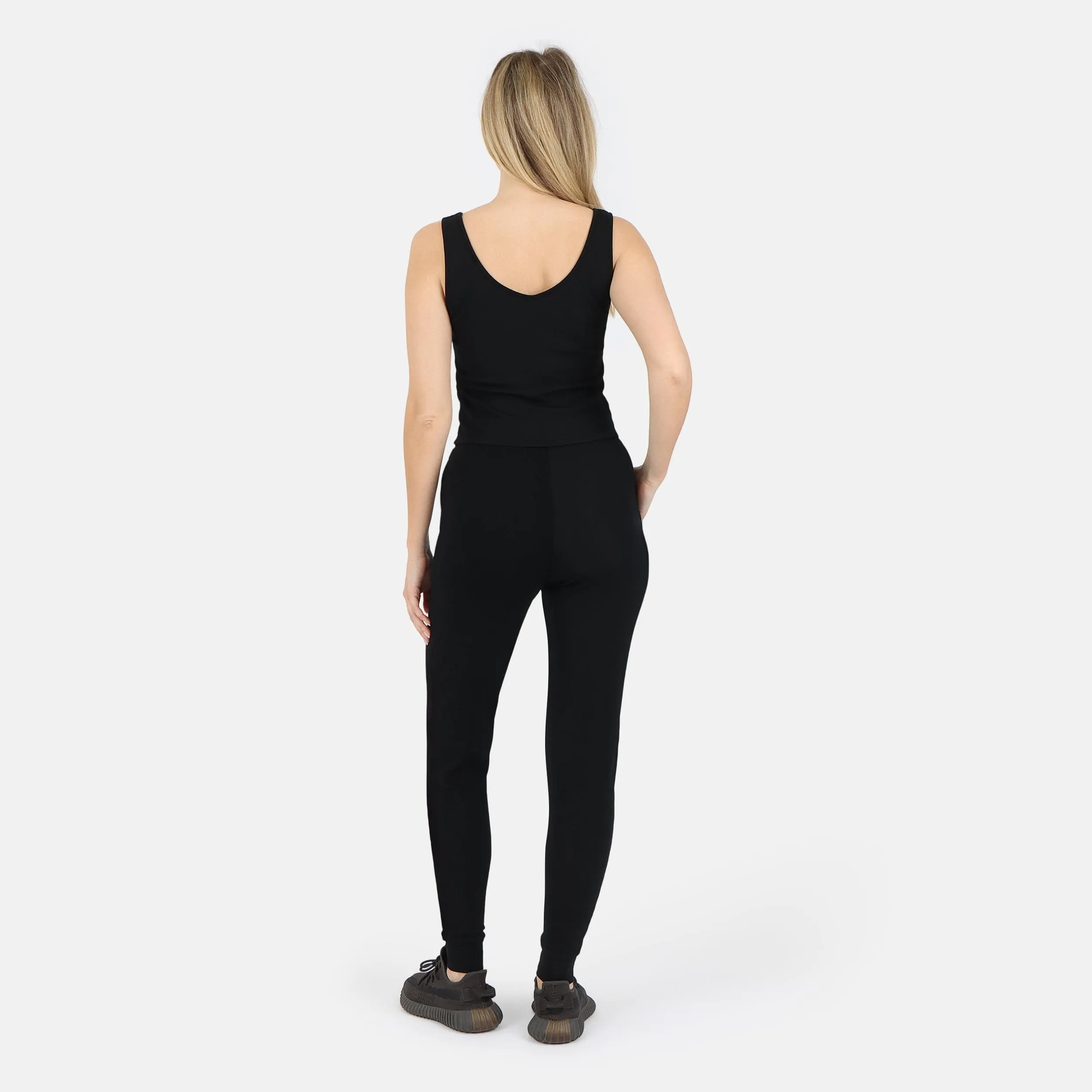 Self-Love Rib Jogger Pant - Black