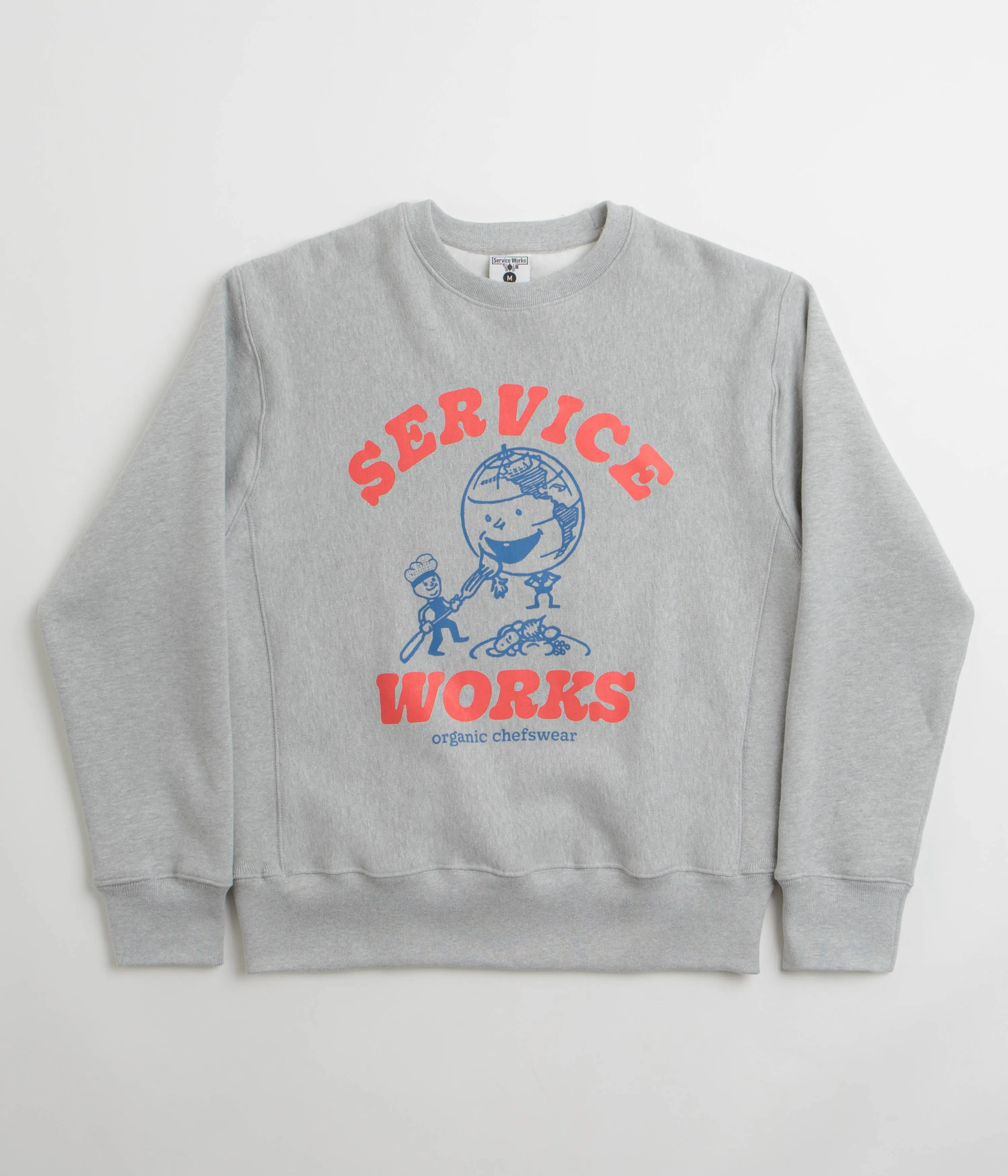 Service Works Organic Chefswear Crewneck Sweatshirt - Marl Grey