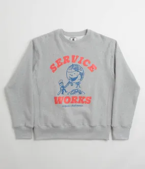 Service Works Organic Chefswear Crewneck Sweatshirt - Marl Grey