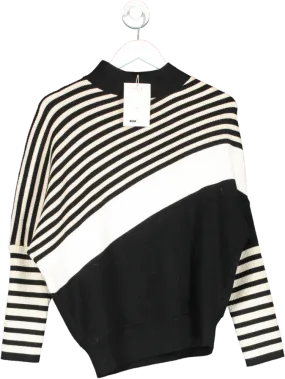 SHEIN Black Diagonally Striped Jumper UK S