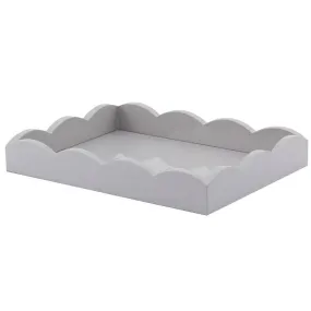 Small Scallop Rect Tray | Chiffon Grey