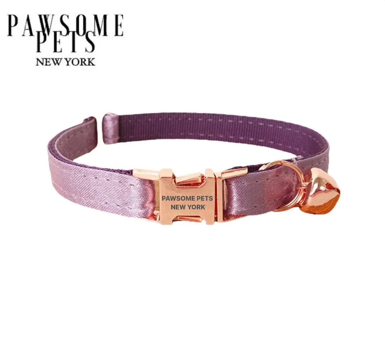 SMALL SIZE DOG & CAT COLLAR - SILVER PURPLE