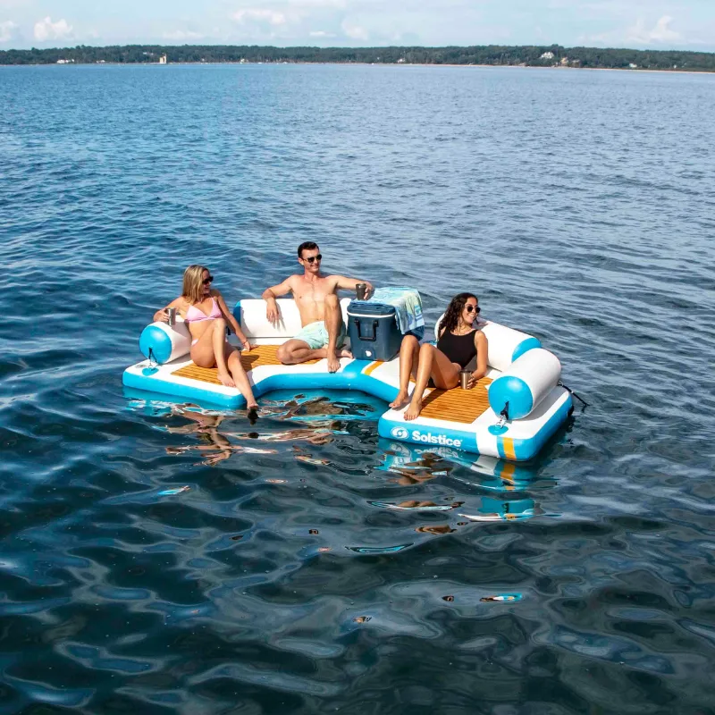 Solstice 11' Inflatable C-Dock with Removable Pillows