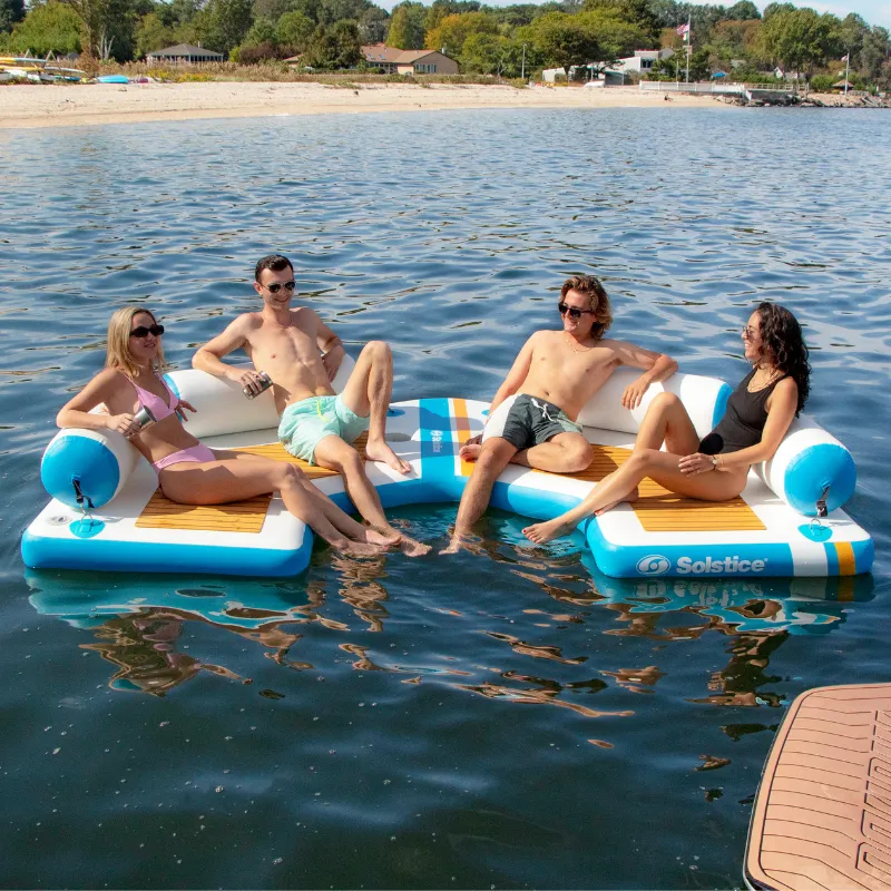 Solstice 11' Inflatable C-Dock with Removable Pillows