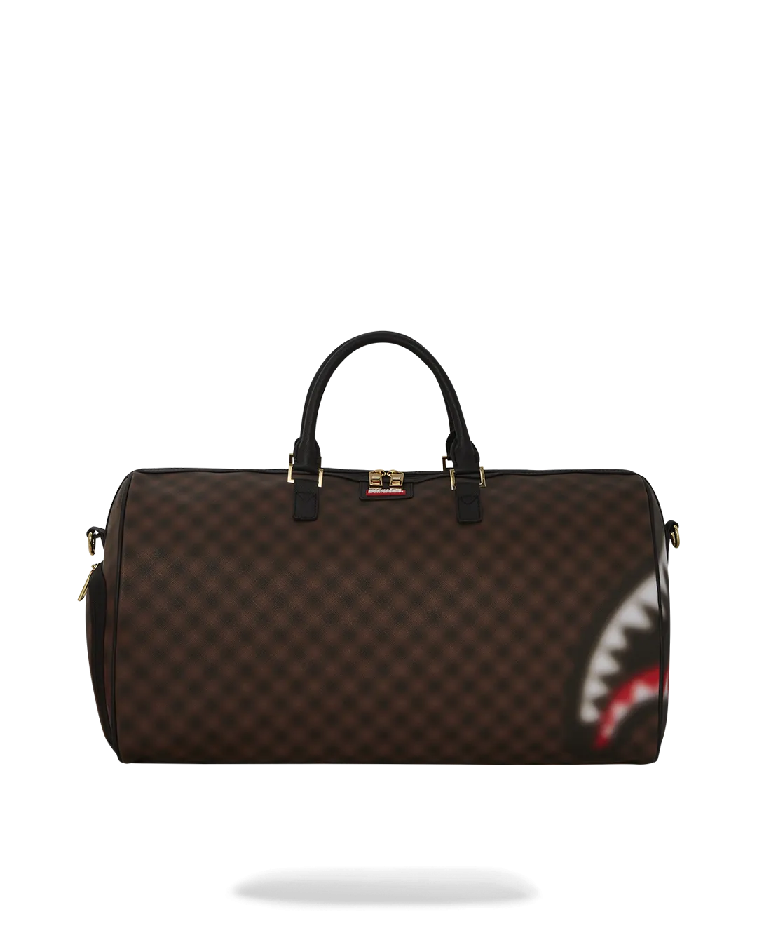 Sprayground Sharks in Paris Blur Effect Duffle Bag - Brown / Red / White