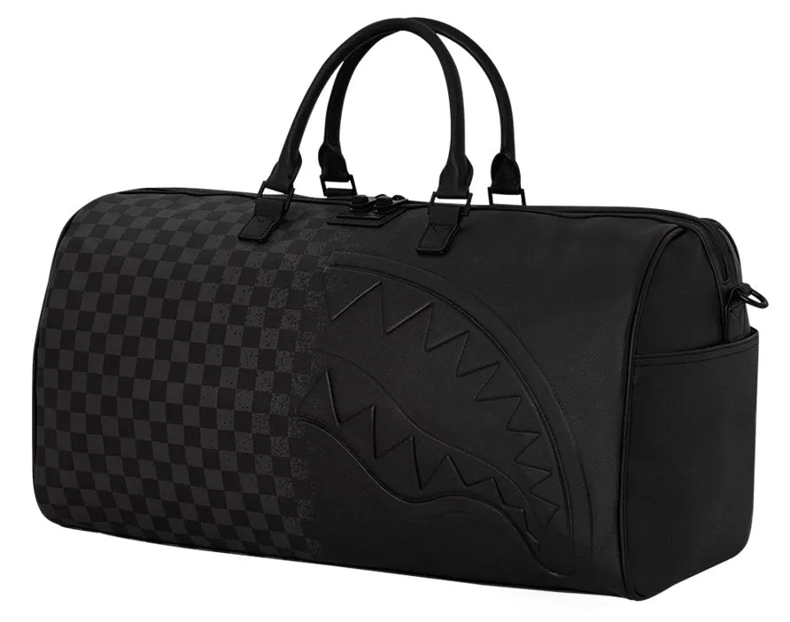 Sprayground Spritz Grey Check Duffle In Black Grey