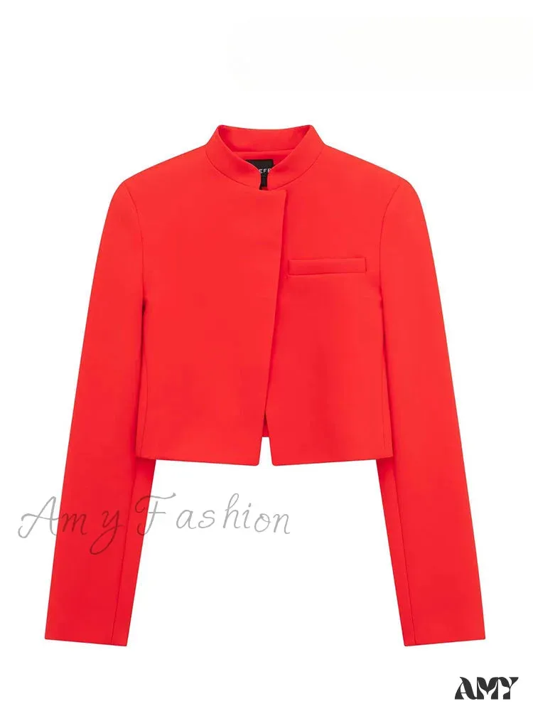 Spring Fashion Single Breasted Slim Blazer Office Lady Cardigan Top Coat