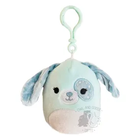 Squishmallow 3.5 Inch Linnea the Dog Velvet Squad Plush Clip