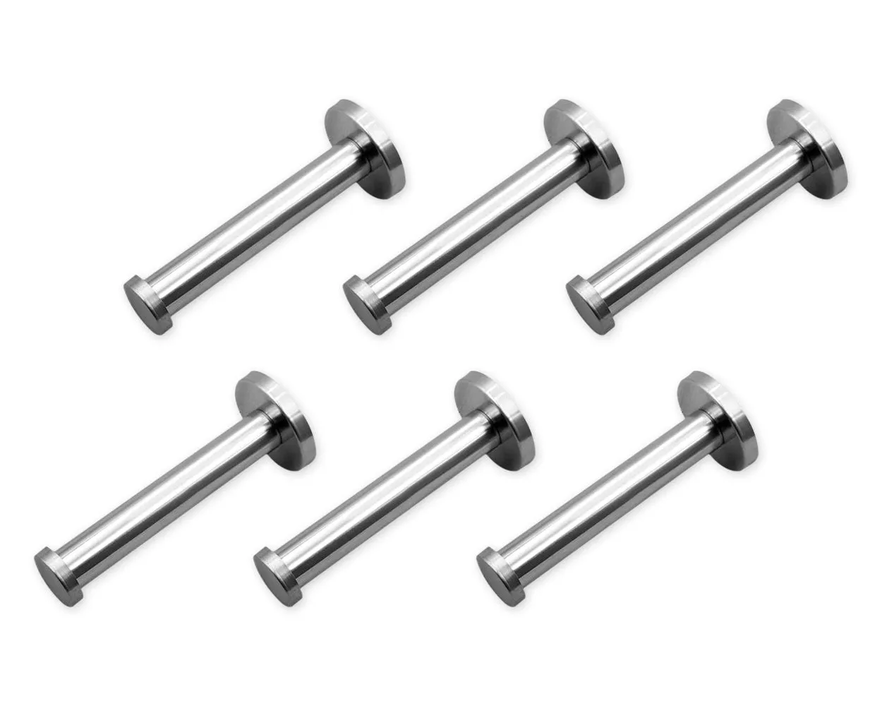 Stainless Steel Wall-Mount Robe Hook Set of 6