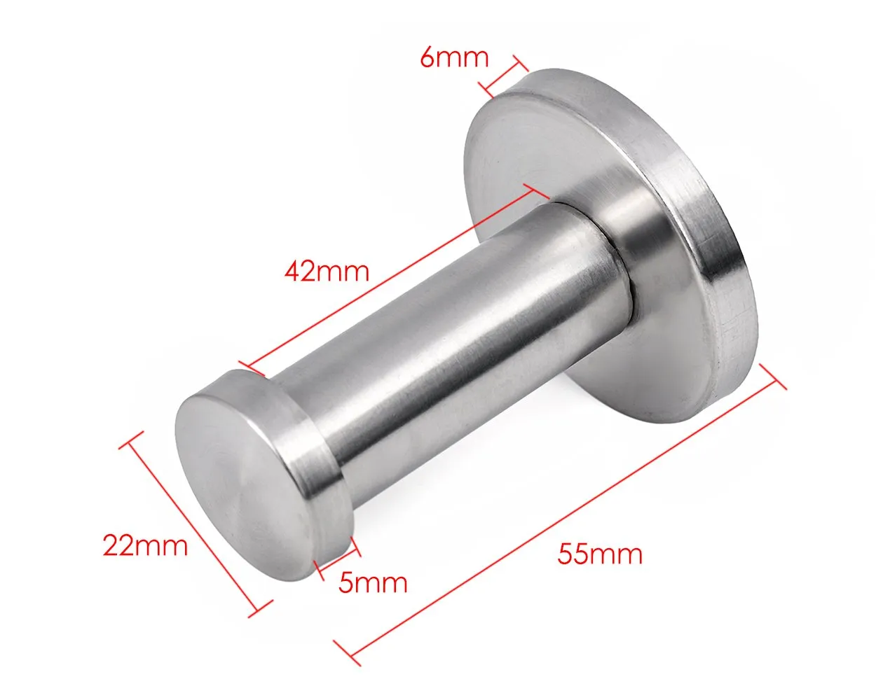 Stainless Steel Wall-Mount Robe Hook Set of 6