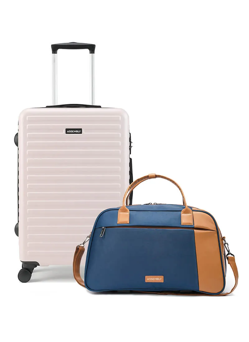 Stark Verve Combo | Ivory/Grey | Two Tone Medium Hard Luggage with Duffle Bag