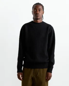 Suedehead Crew Neck in Black