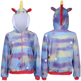 The Lovebirds Leilani Unicorn Hoodie Zipper Zip Up Jacket Coat Cosplay Costume