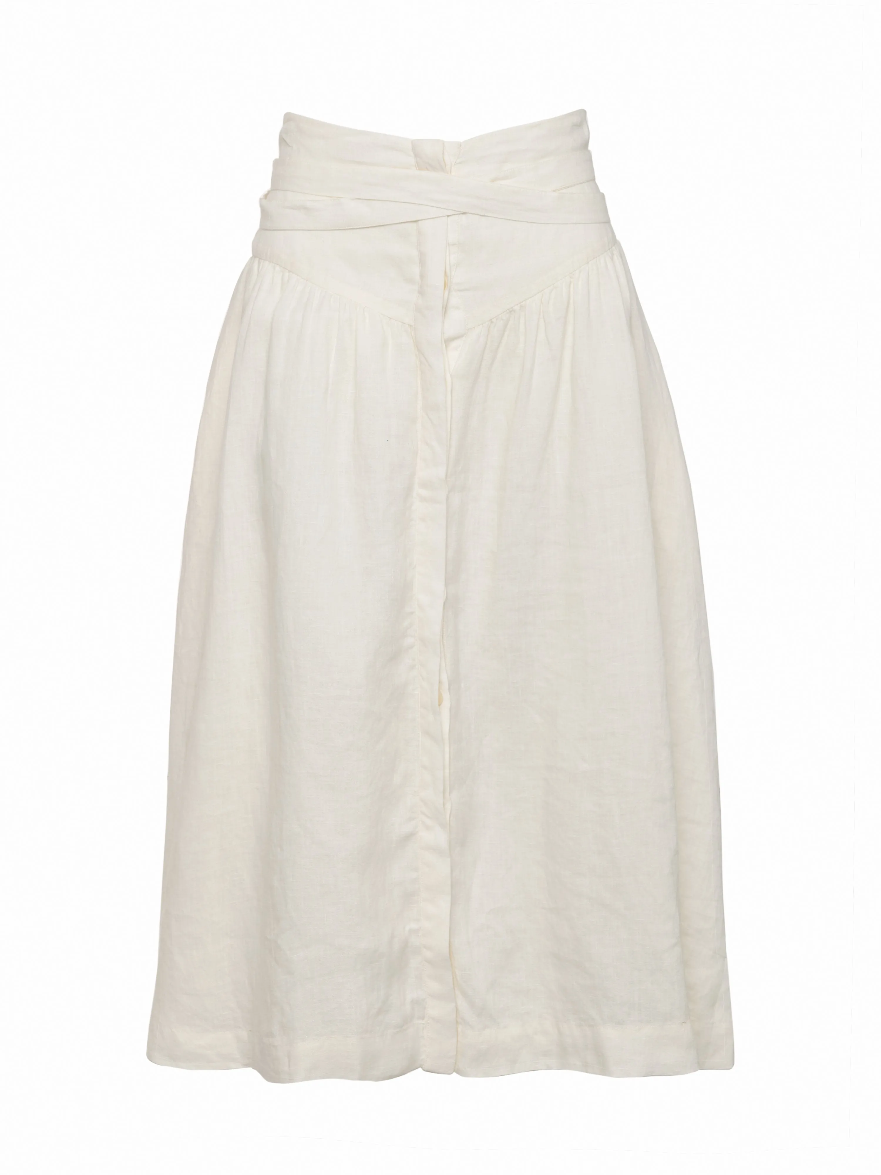 Tiana Skirt - White Linen by Desert Queen