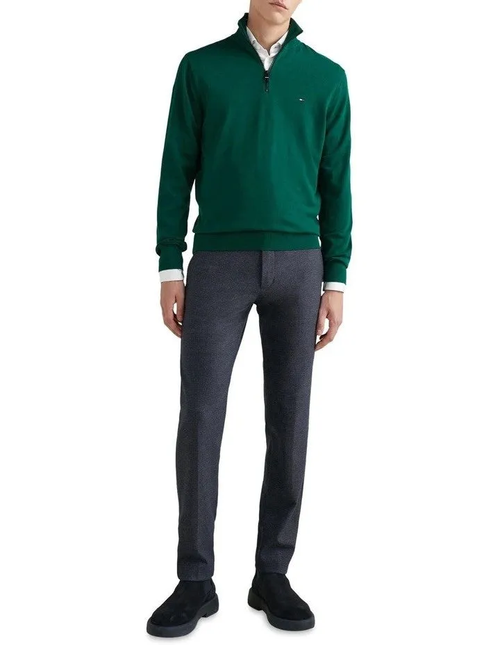 Tommy Hilfiger - 1985 Zip Mock Turtleneck Jumper - Prep Green