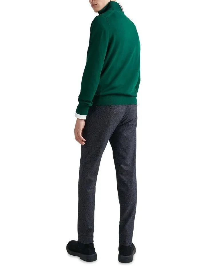 Tommy Hilfiger - 1985 Zip Mock Turtleneck Jumper - Prep Green