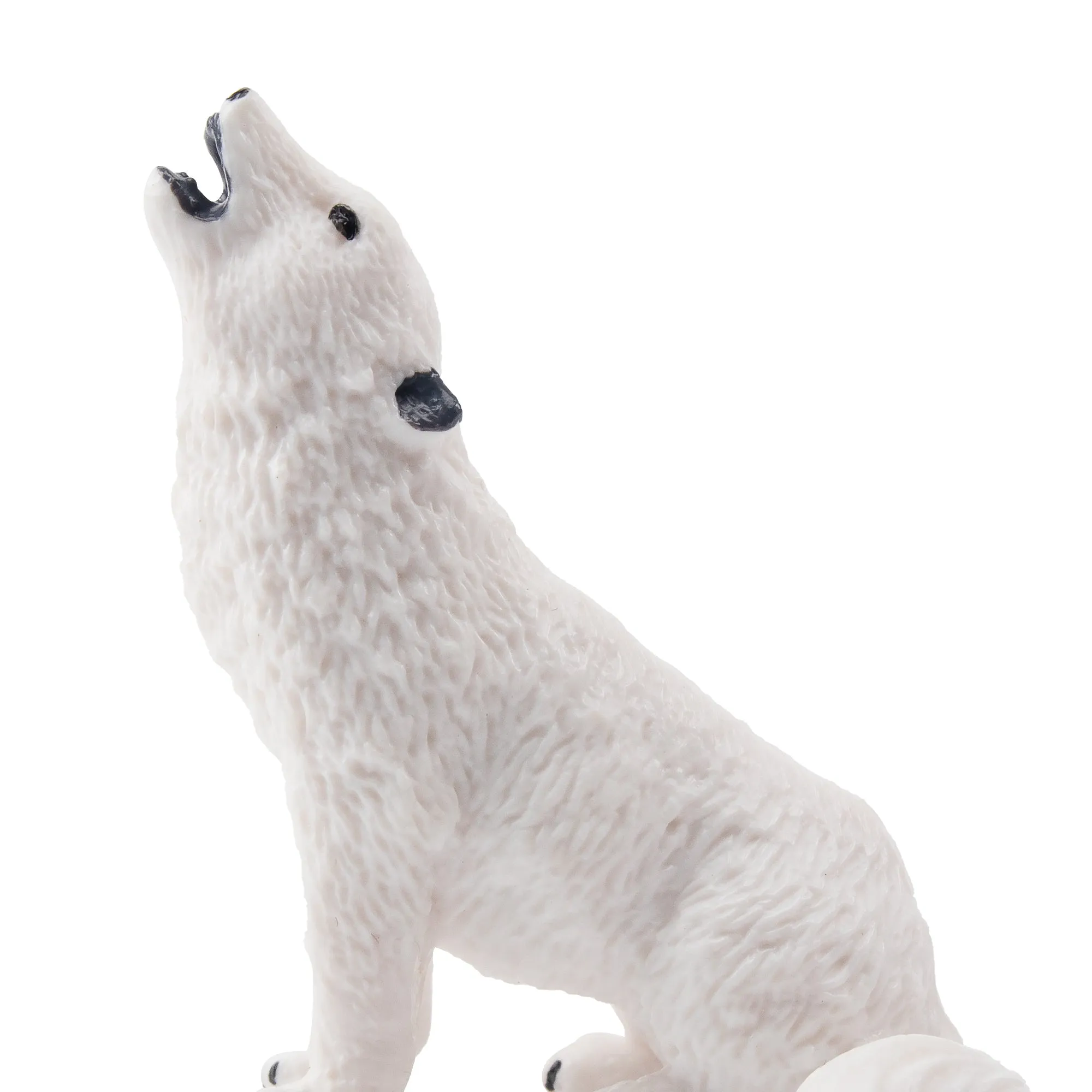 Toymany Howling Arctic Wolf Figurine Toy - Small Size