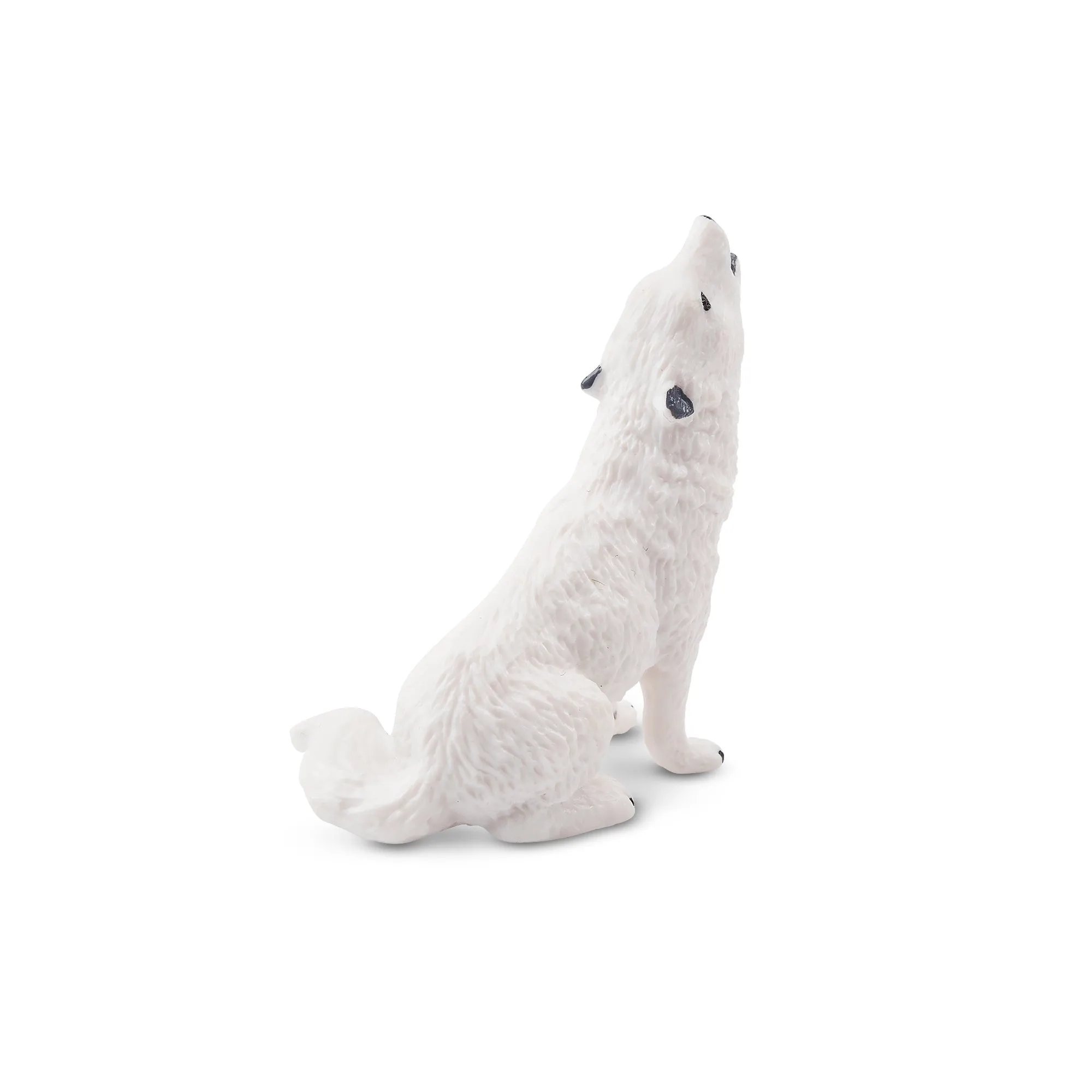 Toymany Howling Arctic Wolf Figurine Toy - Small Size