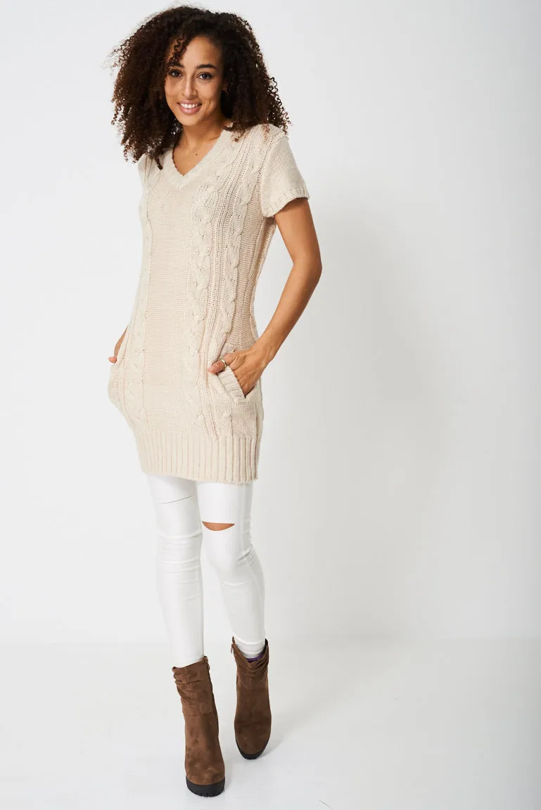 Tunic Jumper in Chunky Cable Knit