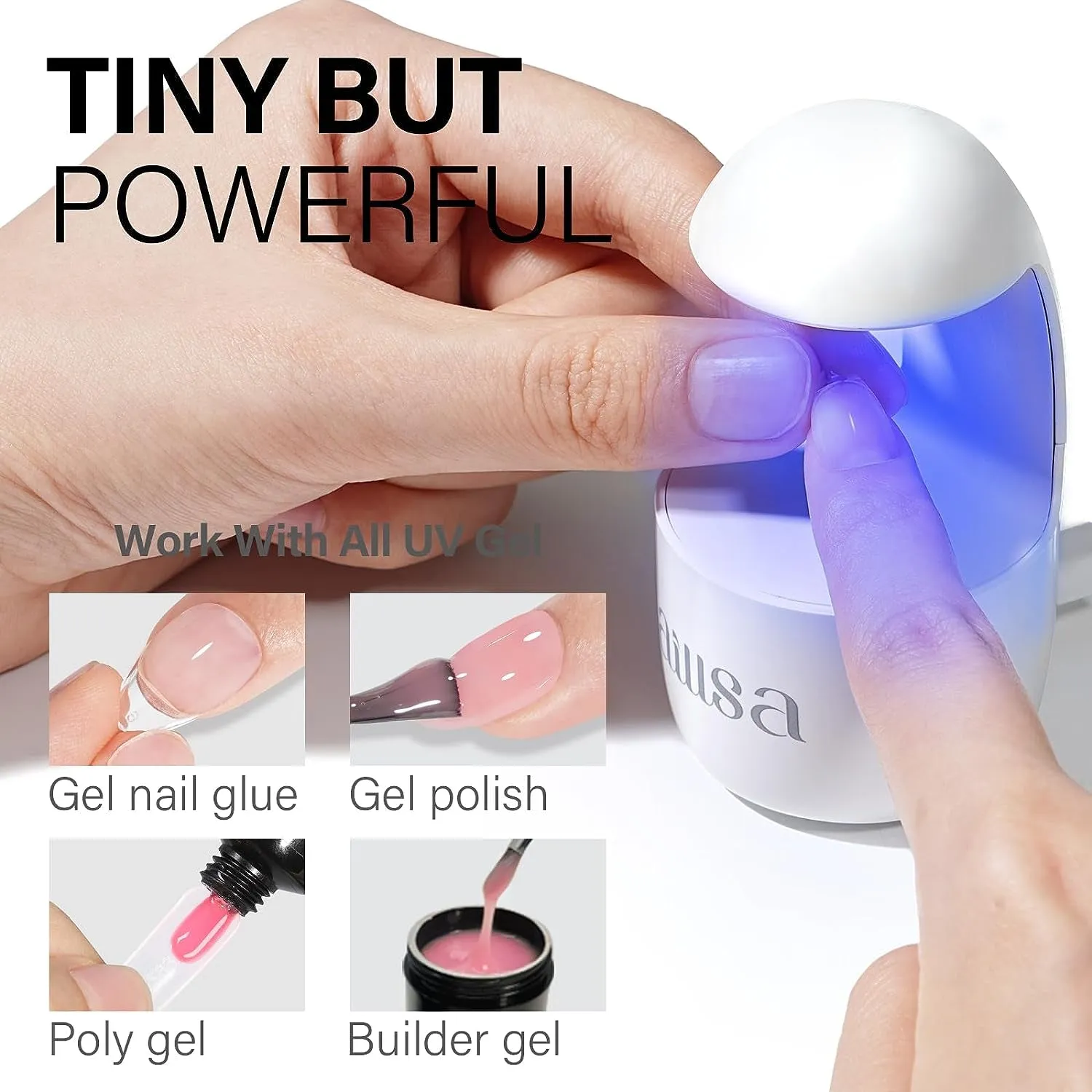 Ultimate Gel Nail Kit: 240 Short Almond Tips, 2-in-1 Glue, Base Coat, Lamp & More for Beginners