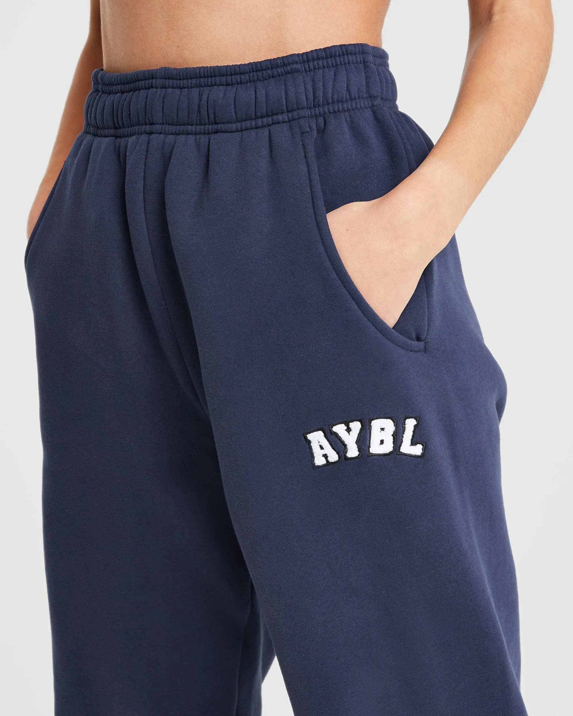 Varsity Oversized Joggers - Navy