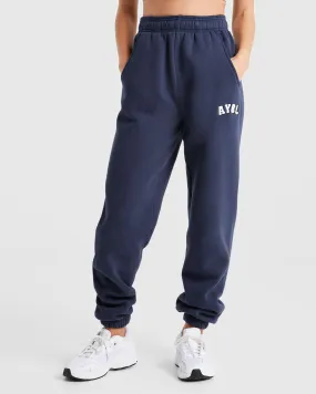 Varsity Oversized Joggers - Navy