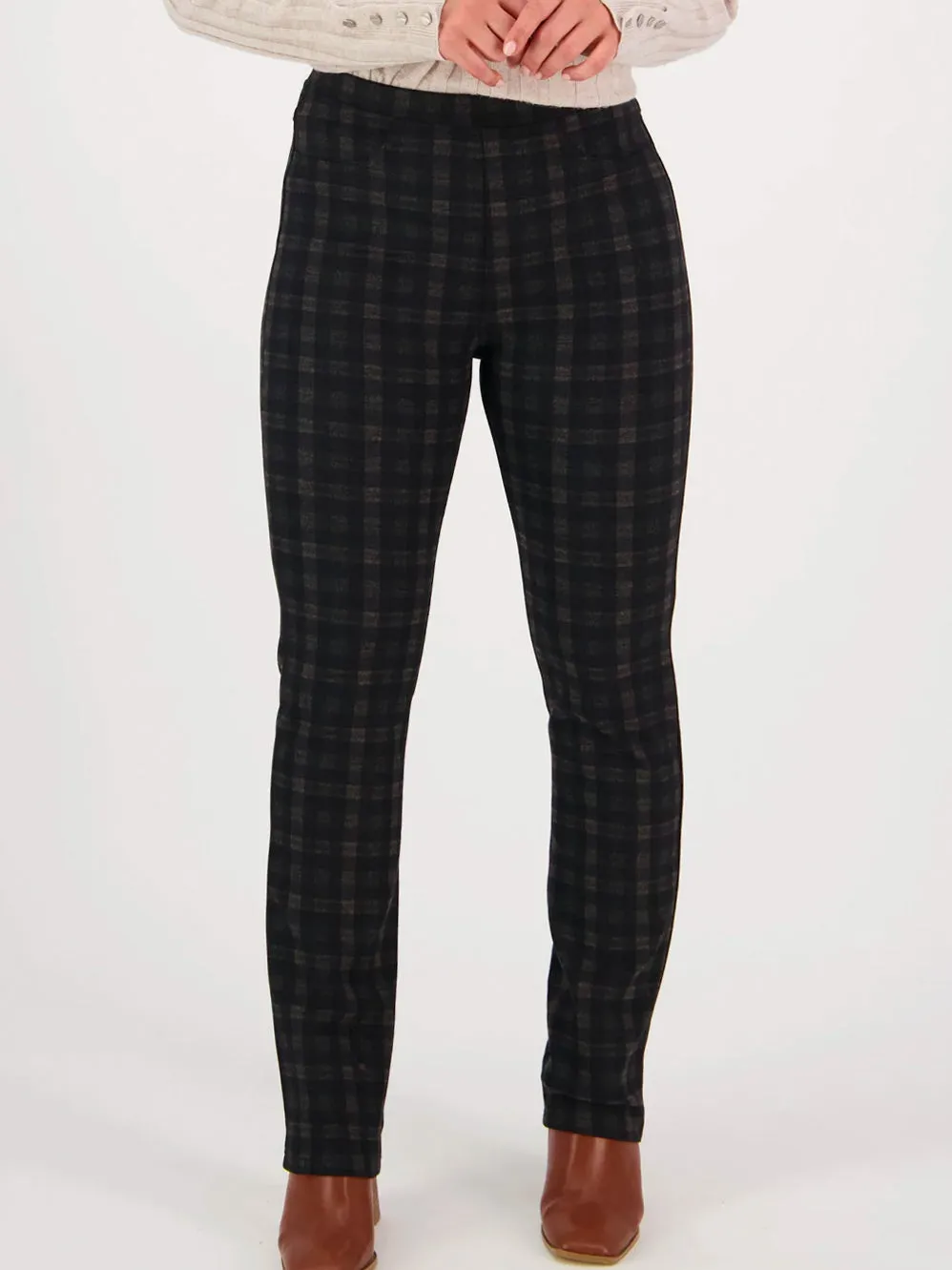 VASSALLI SLIM PULL ON PRINTED PANT