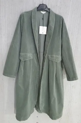 Velvet Cotton Coat - Khaki - OS