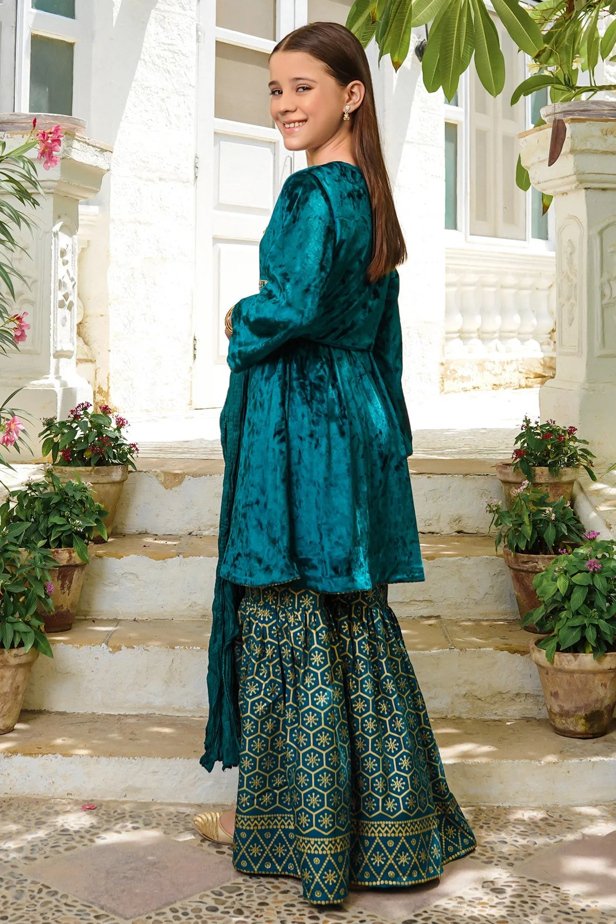 Velvet Hand Adda Work 3 Pc Suit