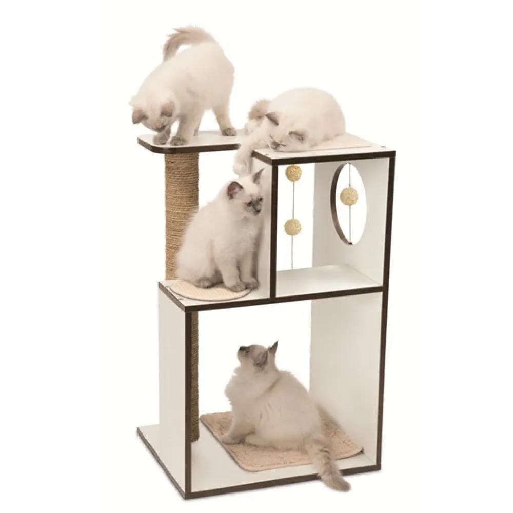 Vesper V-Box In White Large Cat Condo