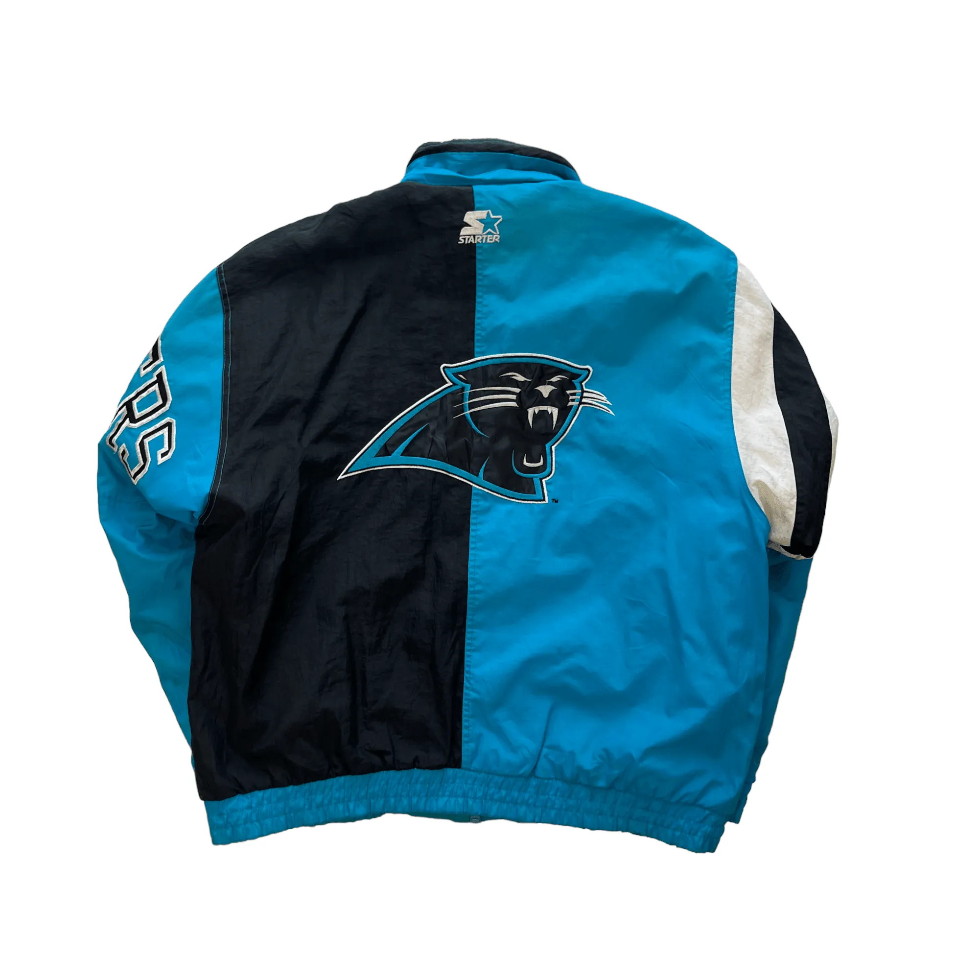 Vintage 90s Blue   Black Starter Panthers NFL Coat - Large