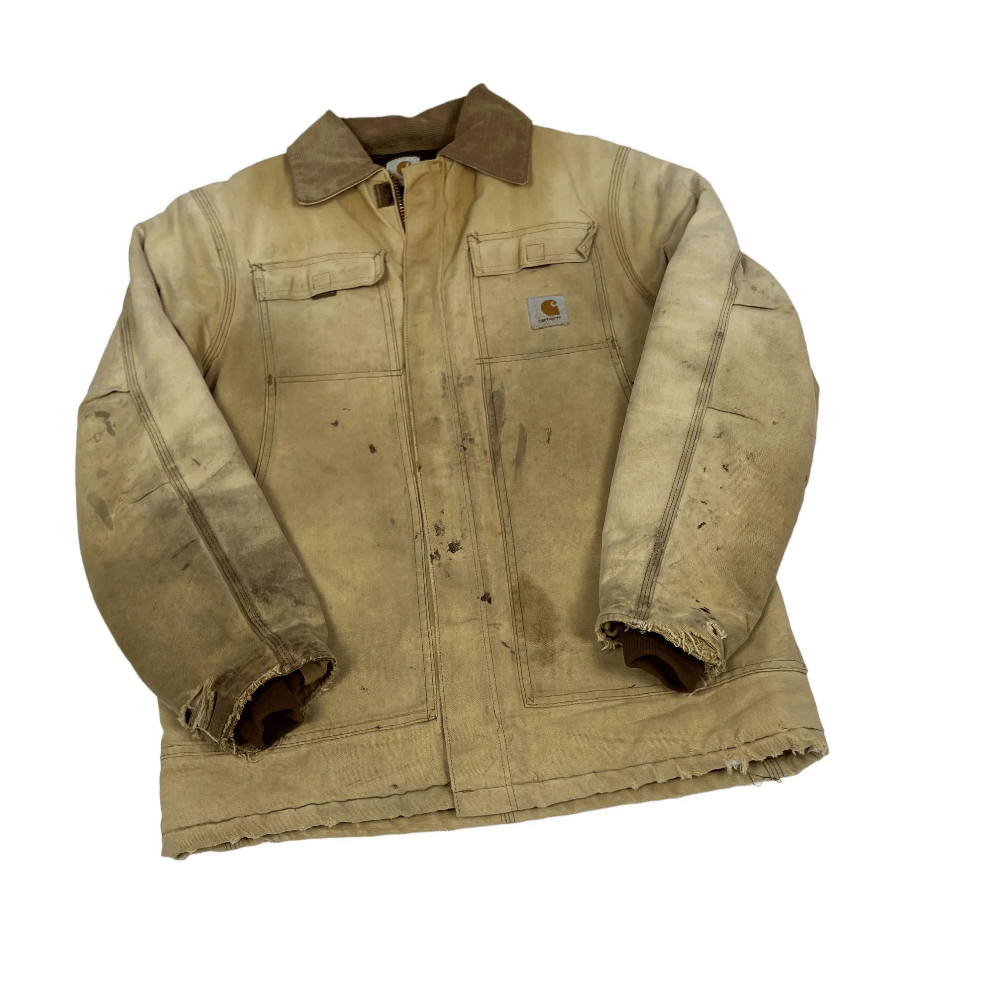 Vintage Beige Carhartt Barn Coat - Medium