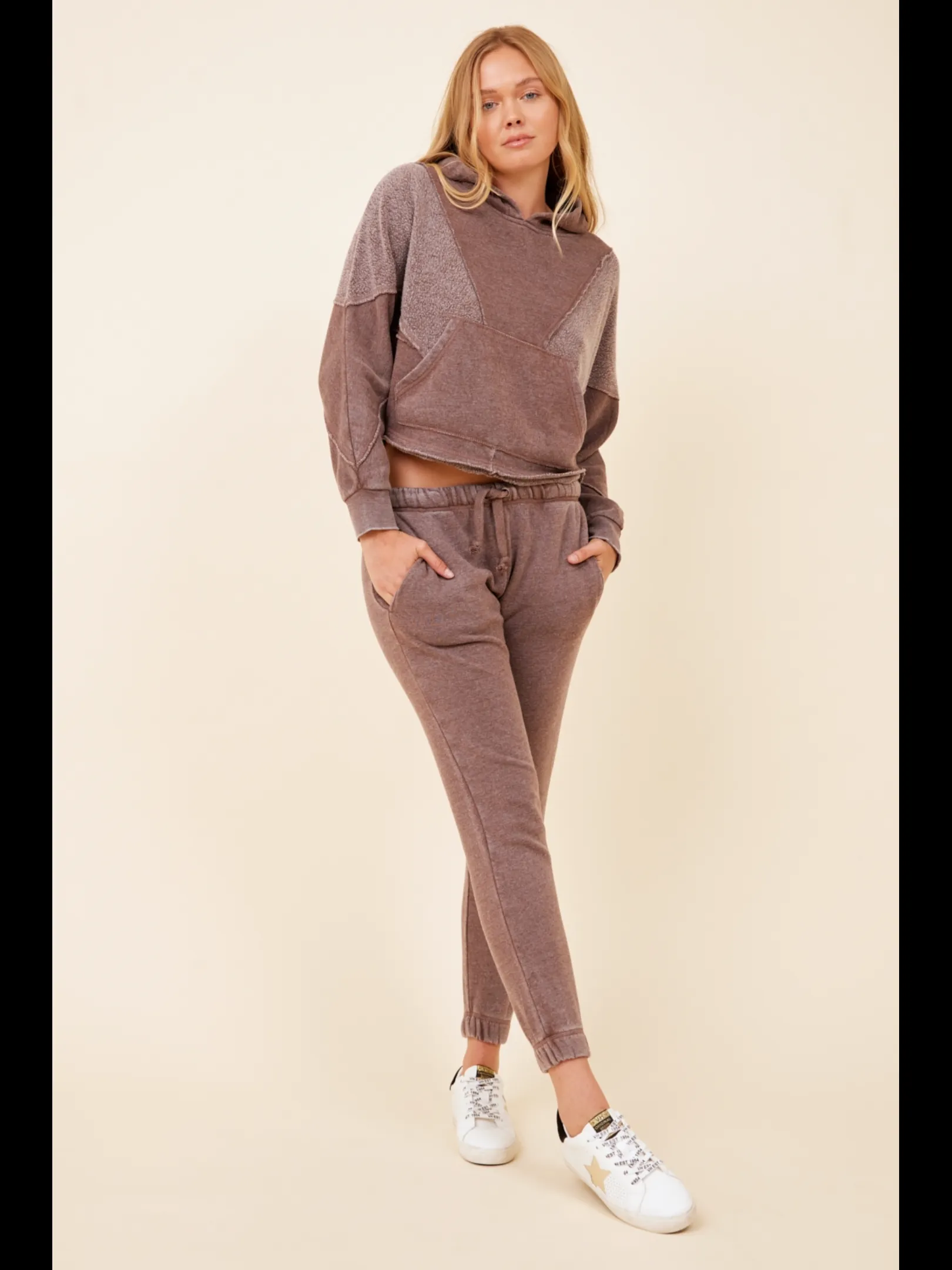 Vintage Havana Sage Grey Or Cocoa Brown Burnout Jogger