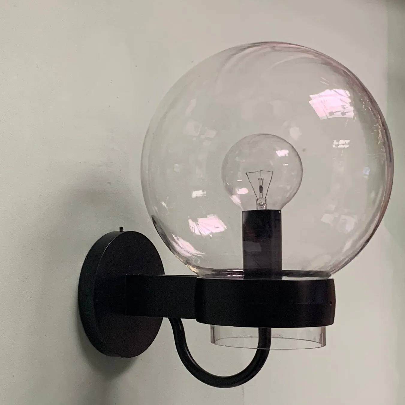 Vintage Prescolite Exterior Modern Globe Sconce