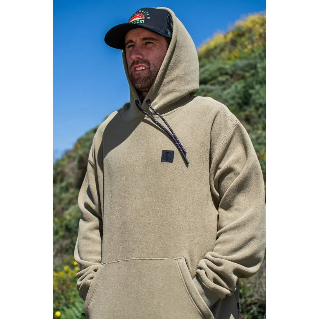 Volcom Second Trip Pullover Fleece Hoodie - Thyme Green