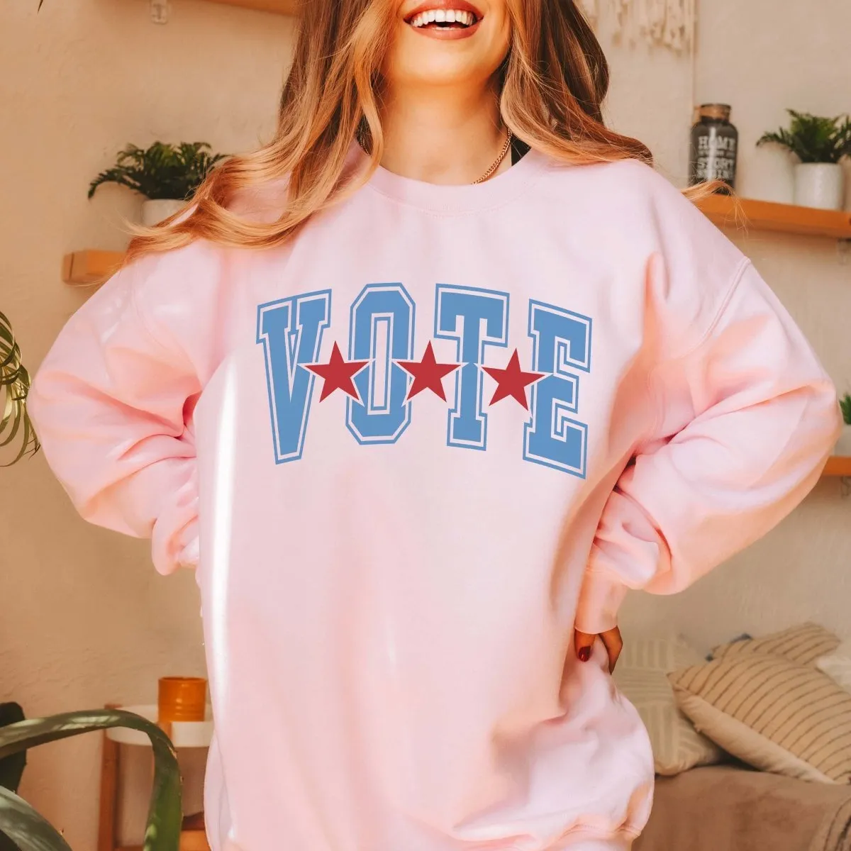 Vote 3 Stars Graphic Sweatshirt