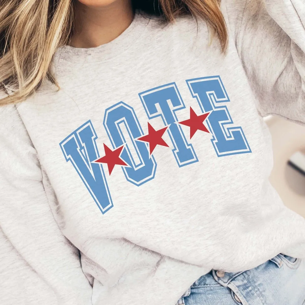 Vote 3 Stars Graphic Sweatshirt