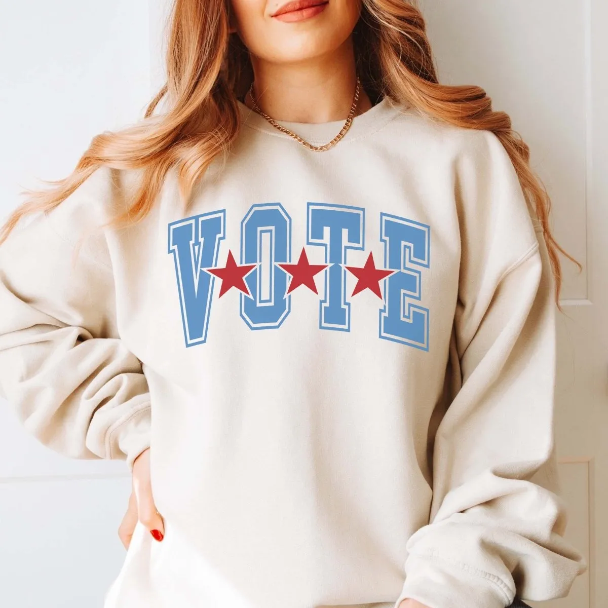 Vote 3 Stars Graphic Sweatshirt