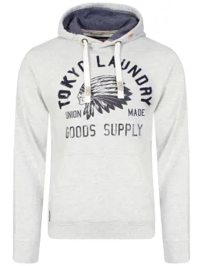 Williamsburg printed pullover hoodie in oatgrey marl - Tokyo Laundry