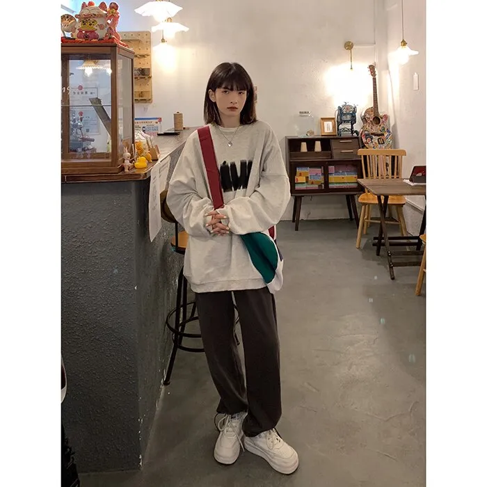 Wjczt Letter Printing Crewneck Sweatshirt Women Hoodie Coat Autumn Winter Streetwear Harajuku Baggy Korean Fashion Girl Oversize TOPs