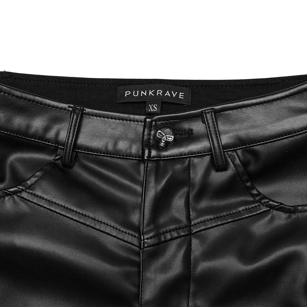 Women's Punk Splice Faux Leather Pants