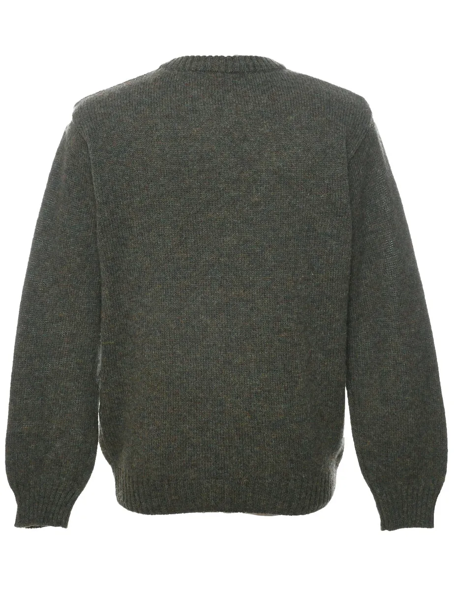 Wool Long Sleeved Jumper - L