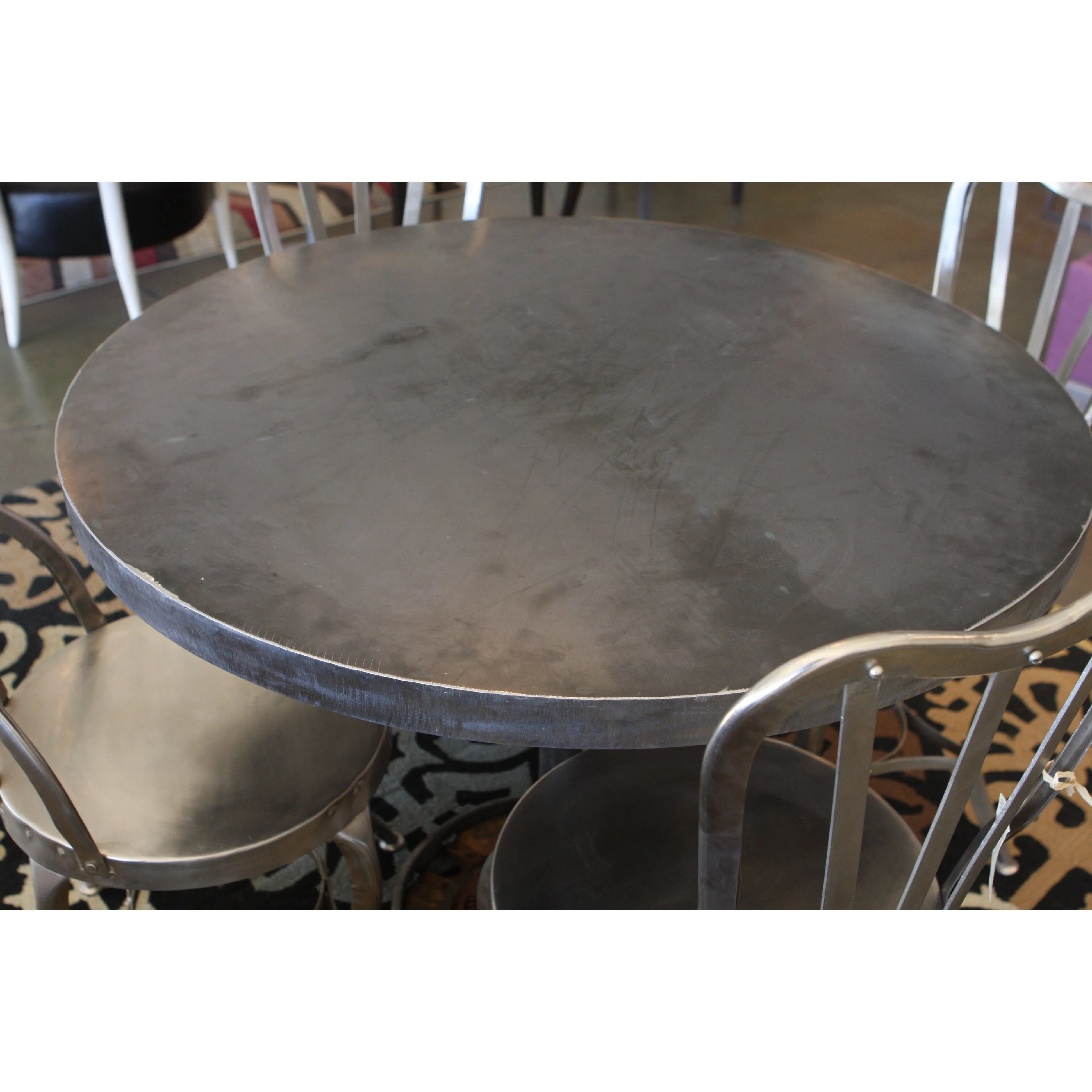 Worthington Industrial Round Metal Bistro Table