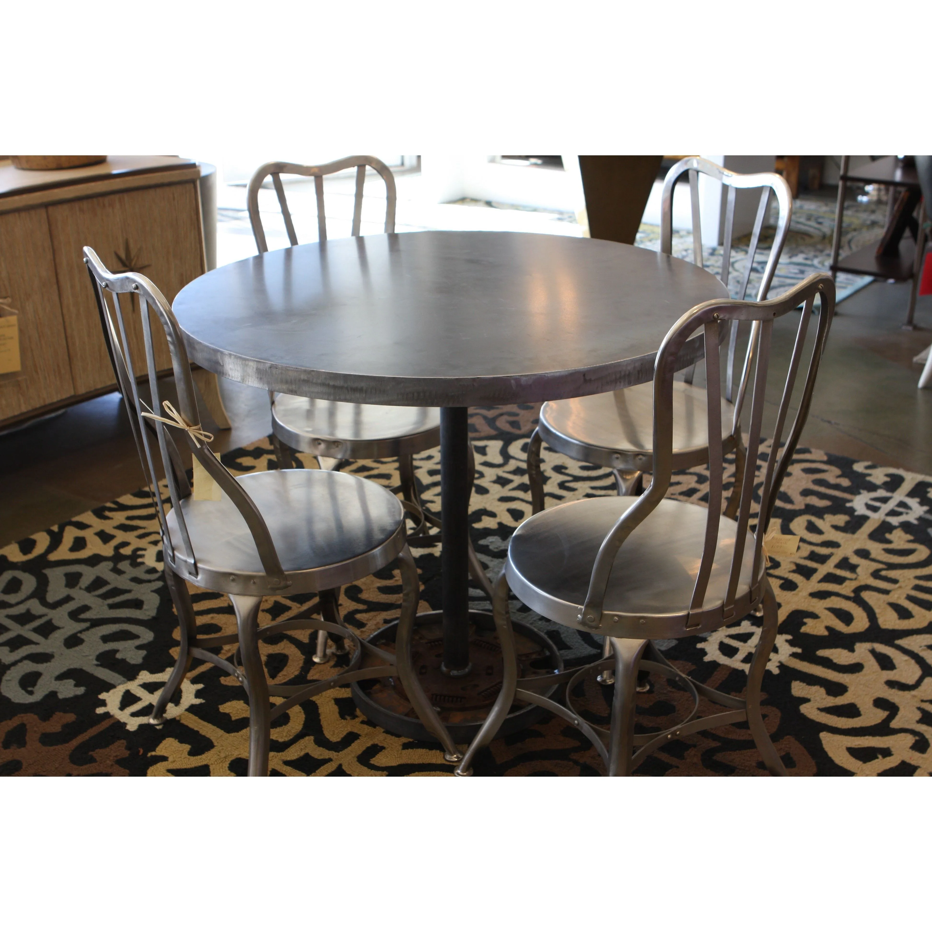 Worthington Industrial Round Metal Bistro Table