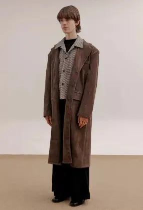 Zhou Micro Suede Long Coat